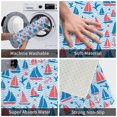 thumbnail image 3 of Rateoe Sailboats On A Waves Pattern Flannel Door Mat Indoor Outdoor Entrance, Waterproof All-Weather Doormat,Fade Resistant, Low Profile Entryway Mat 16x24in, 3 of 7