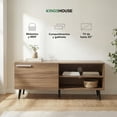 thumbnail image 2 of Mueble para TV 55” Almacenamiento con Repisas, Centro de Entretenimiento Moderno de Madera Sala cafe, 2 of 7