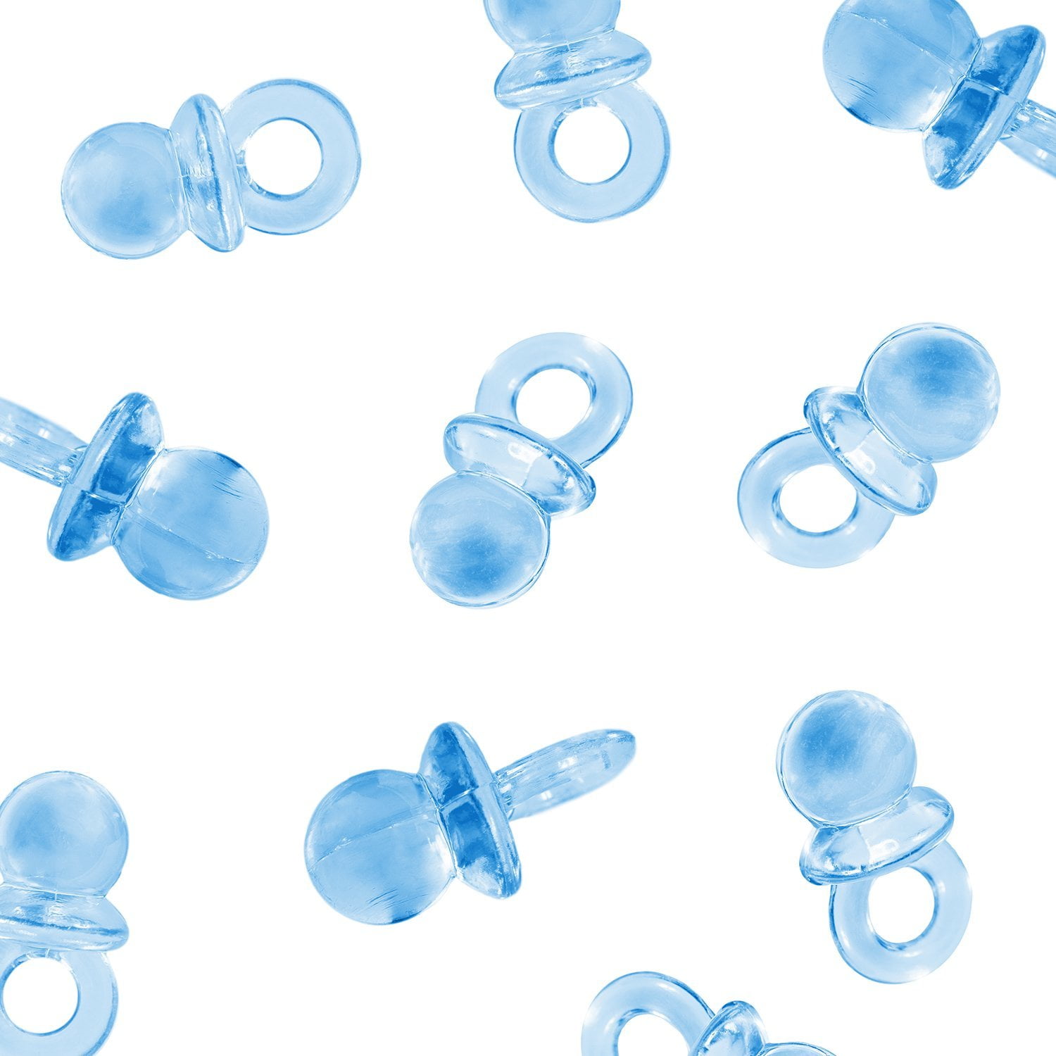 144 Baby shower PACIFIERS BLUE PLASTIC 3/4" SCATTER DECOR DIY CRAFT GIFTS CUTE 