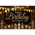thumbnail image 3 of Fondo de cumpleaños con temática de whisky, fondo fotográfico vintage, decoración de fiesta en dorado y negro, pancarta para mesa de pastel para hombres, 30, 40 y 50 años, 3 of 5