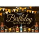 thumbnail image 3 of Fondo de cumpleaños con temática de whisky, fondo fotográfico vintage, decoración de fiesta en dorado y negro, pancarta para mesa de pastel para hombres, 30, 40 y 50 años, 3 of 5