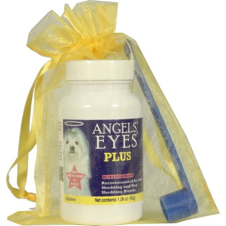 Angels' Eyes Plus Tear Stain Powder Supplement for Dogs & Cats, Chicken Flavor, 1.59