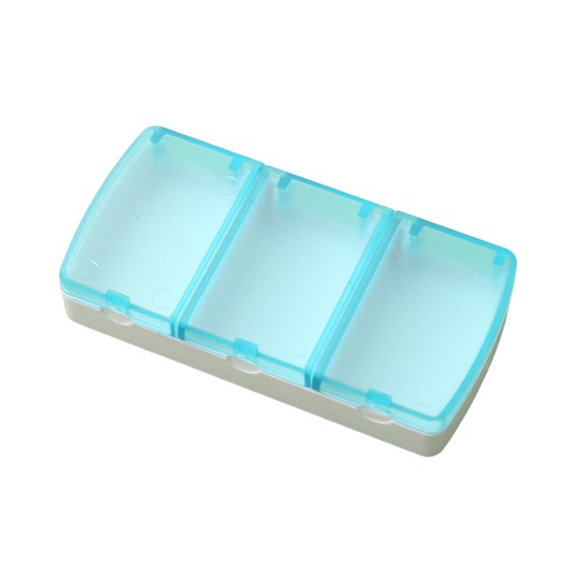 LCXmlly Tablet Supplements Multifunctional Storage Box Transparent Lid Moistureproof Dustproof 3Grid Portable Jewelry Case