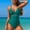 Green, variant on Ayolanni Bodysuit Womens Swimsuits Sheer Black Modest V-Neck Solid One-Piece Teen Swimwear L