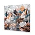 thumbnail image 2 of Designart "Mountains in Rose Gold Metallic Tones V" Minimalism Landscape Metal Art Living Room, 2 of 5