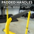 thumbnail image 5 of Synergee Dip Bar Yellow. Adjustable Dip Station from 30” – 39” for Dips, Inverted Pull Ups. Max capacity 400 lbs. Portable Dip Stand for Total Body Workout., 5 of 7