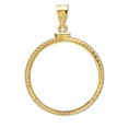 thumbnail image 2 of 14K Gold Screw-Top Diamond-Cut Coin Bezel - 34.2 mm, 2 of 2