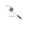 thumbnail image 1 of Espátula de palisandro 304 utensilios de cocina de acero inoxidable cuchara sopera colador utensilios de cocina para el hogar pala para freír, 1 of 6