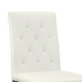 thumbnail image 4 of NYEESS Set of 4 White PU Dining Chairs with Black Metal Legs and Ergonomic Backrest, 4 of 11