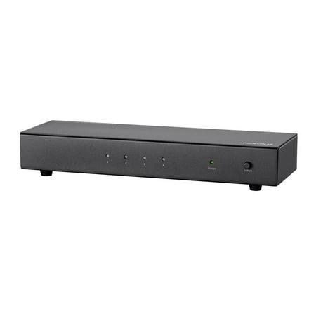 UPC: 0889028119020 | Monoprice 4K 4-Port DisplayPort 1.2a and USB 2.0 KVM Switch  4K@30Hz  With Over-Current Detection and Protection  Connect Up to 4 PCs
