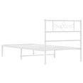 thumbnail image 5 of vidaXL Metal Bed Frame with Headboard White 100x200 cm, 5 of 5
