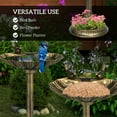 thumbnail image 6 of ZephyPaws 32"Pedestal Freestanding Bird Bath Feeder for Outdoor Garden Yard Patio Decor,Brown, 6 of 7