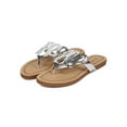 thumbnail image 5 of New Women DbDk Misy-2 Metallic Embossed Studded Boho Thong Sandal Size, 5 of 5