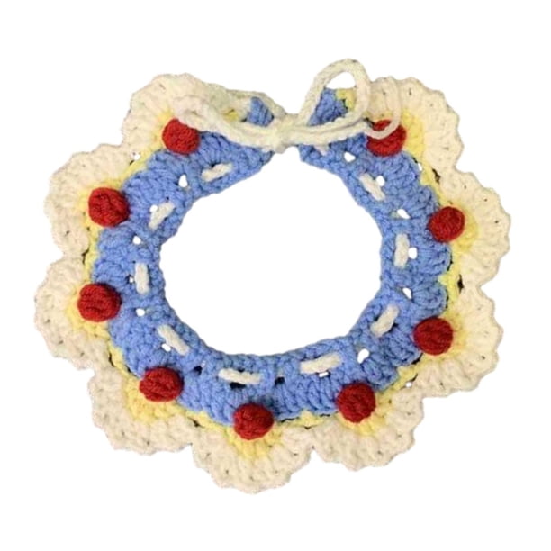 Collares de pañuelo navideños para gatos, bufanda tejida a mano, accesorios para gatitos. L Estilo C