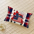 thumbnail image 5 of Independence Day Pillow Covers Blue Red Buffalo Plaid Stars and Stripes American Flag Truck Throw Pillow Cases 12x20 Inch Patriotic U.S. Flag 4th of July Home Decor Cushion Cover for Sofa Couch, 5 of 6