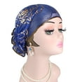 thumbnail image 6 of Fashion Large Flower Muslim Women Turban Hat Stretch Chemo Cap Bandana Headwrap, 6 of 7
