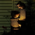 thumbnail image 5 of Fountain 4 Tiered Floor Standing Outdoor Water Fountains and Waterfalls for Garden, 5 of 7