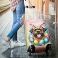 thumbnail image 3 of Happy Easter Brussels Griffon with Bunny Ear Headband and Flowers Travel Luggage Cover Griff Dog Lover Suitcase Dust Protective Decor - 13001, 3 of 5