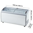 thumbnail image 4 of KFFKFF Professional Ice Cream Showcase, 16.3 Cubic Feet Storage Freezer, Portable Transparent Lid Deep Freezer, Dining Establishment Sorbet Serving Cabinet,5 Metal Baskets, Dual Slide Glass Doors, 4 of 9