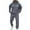 Dark Gray, variant on Men's Suits Slim Fit 2 Piece Suit Set for Men Business Formal Wedding Tuxedo One Button Jacket with Flat Front Pants Solid Color Party Dress Suit