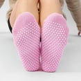 thumbnail image 2 of 6 pares de calcetines de yoga antideslizantes para mujer, calcetines antideslizantes para pilates y fitness con empuñaduras, entrenamiento en casa para yoga, 2 of 5