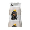thumbnail image 4 of Gaeub Dachshund Sitting in Bathtub Men's Athletic Tank Top, Workout Sleeveless Shirts, Running Tank Tops for Gym, Running, Training - X-Large, 4 of 9