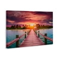 thumbnail image 2 of Stupell Industries Tropical Peaceful Sunset Over Pier Canvas Art, 36 x 24, by LSR Design Studio, 2 of 8