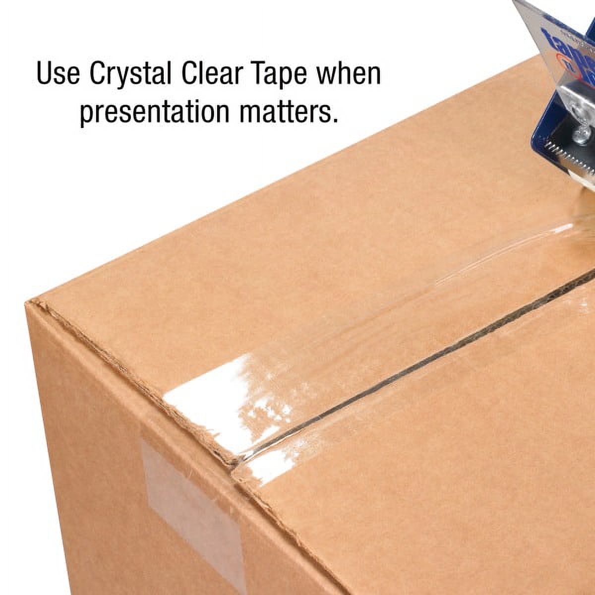 Tape Logic® Crystal Clear Tape With 2" Top Sealing Gun Carton Sealing Dispenser, 3" Core, 2" x 55 Yd., Clear