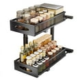 thumbnail image 1 of 2 Tier Pull Out Cabinet Organizer Baskets, Multi-functional Slide Out Pantry Shelves, 14.1"-17.3" Adjustable Height, For Kitchen, Living Room, Home, 1 of 9