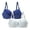 Navy+White, variant on 2 Pack Bras for Women Lace Embroidered Thin Plus Size Push-Up Lingerie Full Coverage Adjustable Strap Solid Plunge Beige+Red 42E