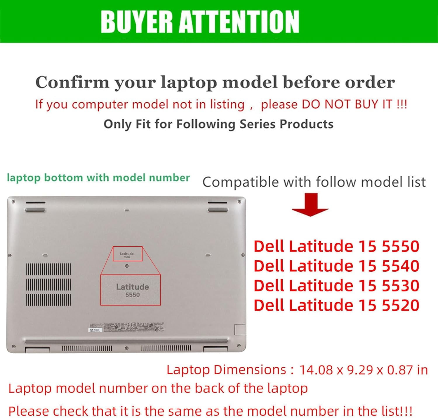 Laptop Cover Case for Dell Latitude 5550/5540/5530/5520 2021~2024[not Compatible with Any Other Model] .2-in-1 PU Leather Detachable Notebook Sleeve Computer Bag Protective（Light blue）