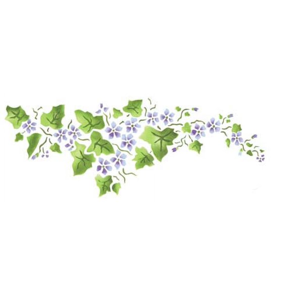 Small Violet Ivy Wall Stencil SKU #991A by Designer Stencils