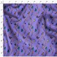 thumbnail image 4 of Soimoi Purple Velvet Fabric Flower & Butterfly Print Sewing Fabric BTY 58 Inch Wide, 4 of 5