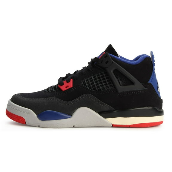 Little Kid's Jordan 4 Retro OG Black/Fire Red-Deep Royal Blue (IB4388 003) - 11