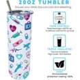 thumbnail image 5 of Nurse Gifts for Women - Nurse Tumbler Nurse Coffee Mug Cup with Lid and Straw - 20 Oz Stainless Steel Insulated Water Bottle - Gifts for Practitioner Nurse Nursing Student Men Women, 5 of 6