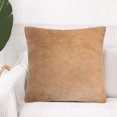 thumbnail image 6 of PiccoCasa 2Pcs Rectangle Viscose Velvet Solid Soft Throw Pillowcases, 18" x 18" Sand, 6 of 7