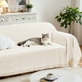 thumbnail image 2 of Dyfun Boho Reversible Loveseat Cover - Pet-Proof Chenille Sofa Protector & Decorative Throw for 2-Cushion Couches, 71"x118", 2 of 7