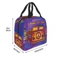 thumbnail image 2 of Pofeuu Peace And Love Print Lunch Bag Lunch Box Large Capacity Insulated Lunch Bag for Adult, Leakproof Reusable Lunch Tote Bags for Work, 2 of 5
