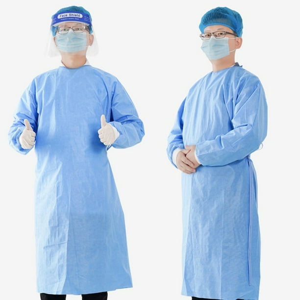 10x Cubre Bata Medica Desechable Repelente al Agua Polipropileno No Tejido Talla Unica Bolsa de 10 Pzas Proteccion Categoria Clase I Calidad Profesional Azul LingWen 9024735501886 Bodega Aurrera en li...