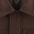 thumbnail image 7 of felwors Faux Suede Jacket Women Cropped Bomber Casual Vintage Coats Lapel Moto Jackets Fashion 2025 Fall Outerwears Coffee, M, 7 of 7