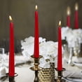 thumbnail image 6 of Bolsius Red Taper Candles, 10" European Quality Dripless Unscented Candles, 8 Hour Long Candle Sticks, 4-Pack, 6 of 9
