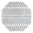thumbnail image 3 of Unique Loom Bohemian Trellis Collection Area Rug - Gypsy (7' Octagon Coastal White/Navy Blue), 3 of 7