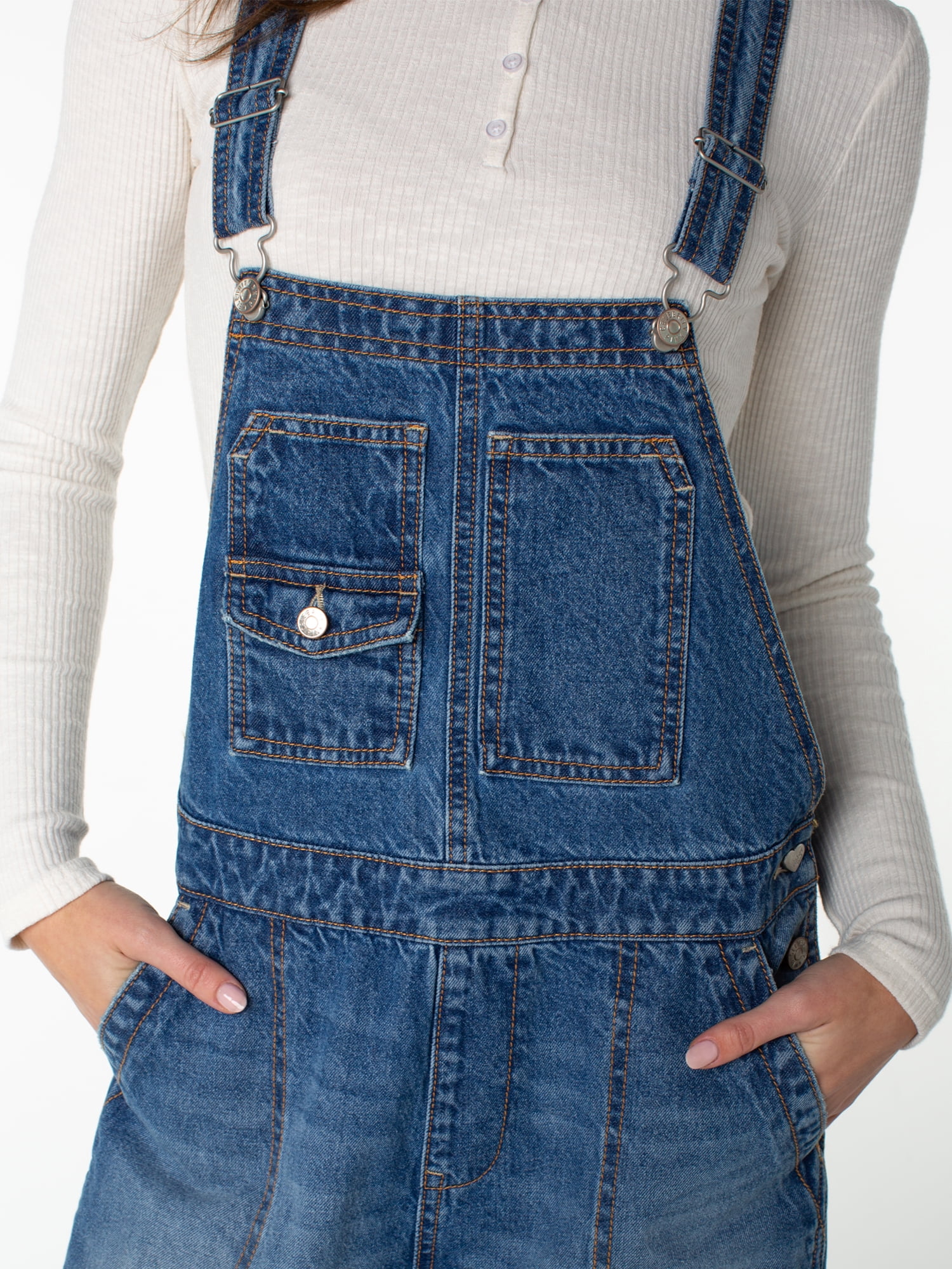 Celebrity Pink Women's Relaxed Boyfriend Overall, Sizes XS-XXXL
