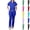 #02Black, variant on Women's Zip Stand Collar Scrubs Set Short Sleeve Medical Uniform Split Hem Pants with Drawstring Waist Pink S