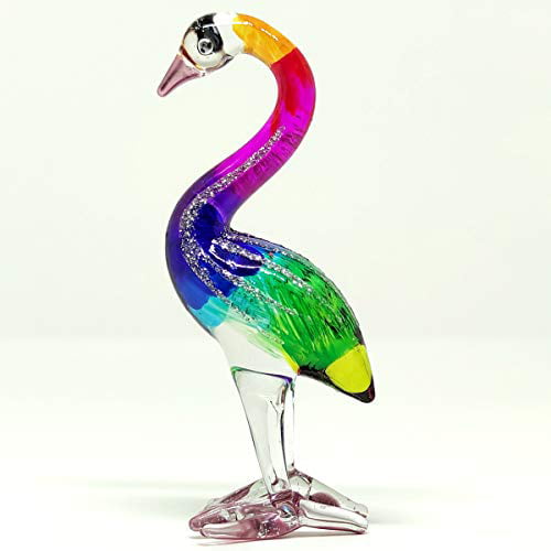 Sansukjai Flamingo Miniature Figurines Animals Hand Painted Blown Glass Art  Bird Collectible Gift Decorate, Multi-Color - Walmart.com