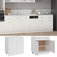 thumbnail image 1 of vidaXL Drawer Bottom Cabinet White 80x46x81.5 cm Engineered Wood, 1 of 5