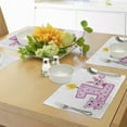 thumbnail image 4 of Ambesonne Party Place Mats Set of 4, Girls Birthday Bunnies, Standard Size, Hot Pink and Lilac, 4 of 6