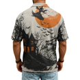 thumbnail image 6 of JULMCOMO Halloween Polo Shirts for Men Pumpkin Bat Castle Print Quick Dry Short Sleeve Casual Loose Golf Shirts Holiday Party Graphic Tees Orange 3XL, 6 of 6