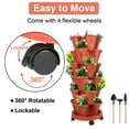 Stackable Planter 6 Tier with Wheels and Tools, Indoor Outdoor