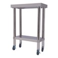 thumbnail image 3 of 60*30*85cm Stainless Steel Commercial Kitchen Prep & Work Table on Wheels, 3 of 10